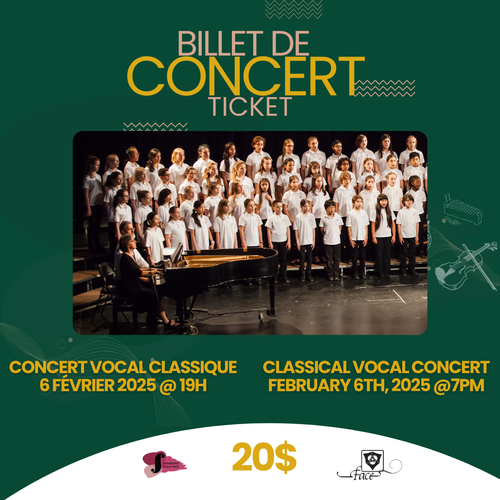 Billet pour le Grand Concert Vocal du 6 février 2025