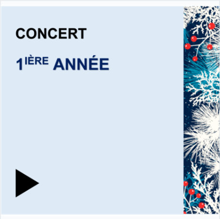 Noël 2018 / Fichier téléchargeable - Concert Première année