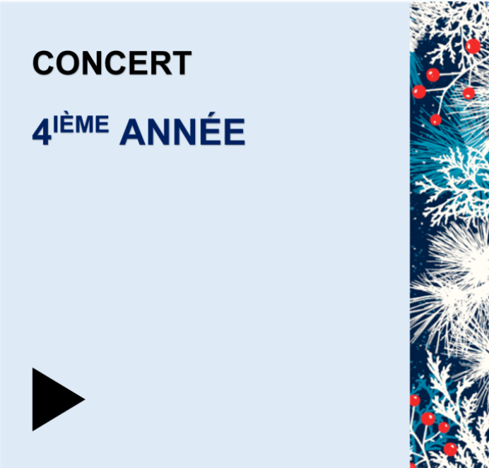 Noël 2019 / Fichier téléchargeable - Concert 4e année