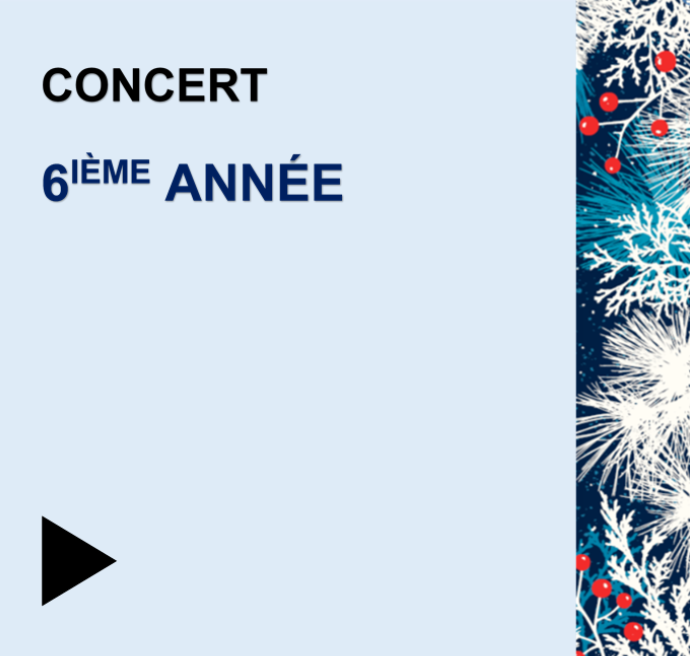 Noël 2019 / Fichier téléchargeable - Concert 6e année